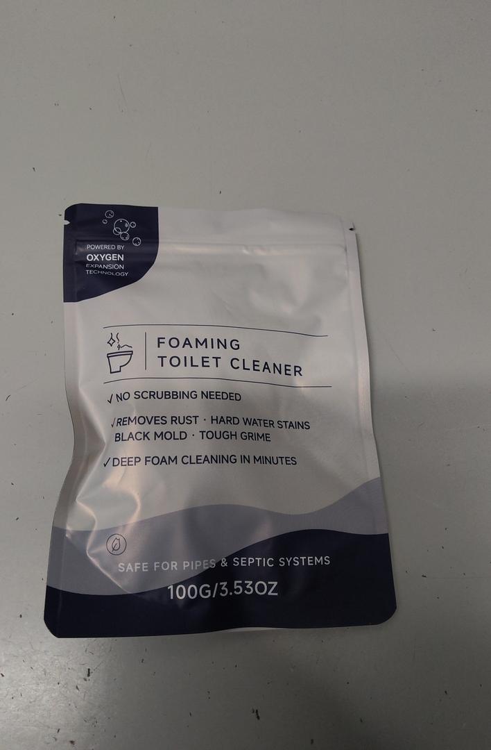 KKINYAS Toilet Cleaner, Foaming Powder for Deep Cleaning & Stain Remover, Fast Dissolving Daily Toilet Cleaner, Fresh Scent, Safe for Pipes & Septic Tanks, 1 Pc, 3.53 Oz