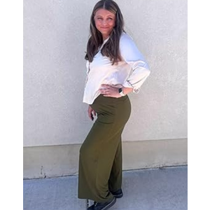 CHICASIMR Wide Leg Womens Pants High Waist Loose Flowy Comfy Lounge Stretch Soft Women Pants Casual Pants Size S