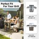 Grill Parts for Jenn-Air 720-0061-LP 720-0099-NG 720-0100-NG 720-0171, 3 Pack Heat Plates and Cast Iron Grill Burners for Jennair Jenn Air 720-0061 Gas Grill Models