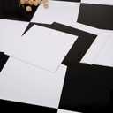 Alow Peel and Stick Floor Tile, 30pcs Self-Adhesive Peel and Stick Flooring, Black and White Vinyl Flooring Waterproof Suit for Kitchen, Toilet RV and More (12inX12in）