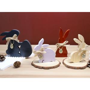 Easter Decorations for Home: 4 pcs Bunny Table Decorotions Wooden Bunny Decorotions Centerpiece Signs with Bow Tie, Sign, Rustic Tiered Tray Decor Farmhouse Bunny Decorations for Table, Vintage Easter Gifts