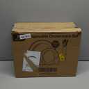 350 Piece Gold Dinnerware Set,100 Plastic Plates, 50 Cups,50 Pre Rolled Napkins with Plastic Silverware, Disposable Gold Dinnerware Set for 50 Guest