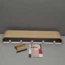 Wall-Mounted Coat Rack 'Toke' - Modern Design Coat Rack with Hidden Wall Hooks - Solid Wood Veneer Panel Coat Hanger - Oak