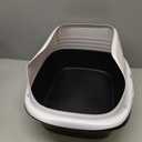 Arm & Hammer Rimmed Cat Litter Box with High Sides and Microban, Standard