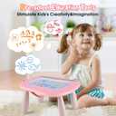 Smasiagon Magnetic Drawing Board for Kids, Toddler Toys for 1-2 Year Old Girl, Portable Doodle Board Pad Learning and Educational Toys for Ages 1 2 3 Year Old Baby Girl Birthday GiftPink