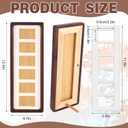 2 Pack Wood Photo Booth Frames 4.7"x12.6" Wood Photo Strip Frame Walnut Film Picture Holder with Stand for Wall Tabletop Desk Home Display Wedding Grad Baby Shower, 12.6x4.7 inches