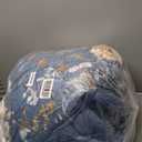 CASAAGUSTO King Size Comforter Set - 7 Pieces Blue Floral Bedding Sets, King Bed in a Bag with Botanical Butterfly Comforter, Sheets, Pillowcases & Shams for All Seasons