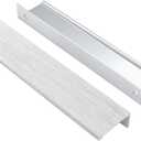Peaha 10 Pack Kitchen Cabinet Handles 6-1/4 inch Brushed Nickel Pulls for Dresser Drawers Door Edge Finger Pull Hardware