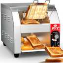PYY Conveyor Toaster Commercial - 200 Slices/Hour, Electric Industrial Belt Toasters Heavy Duty, Stainless Steel Tostadora Transportadora for Bun Bagel Bread Waffle Restaurant Buffet Catering