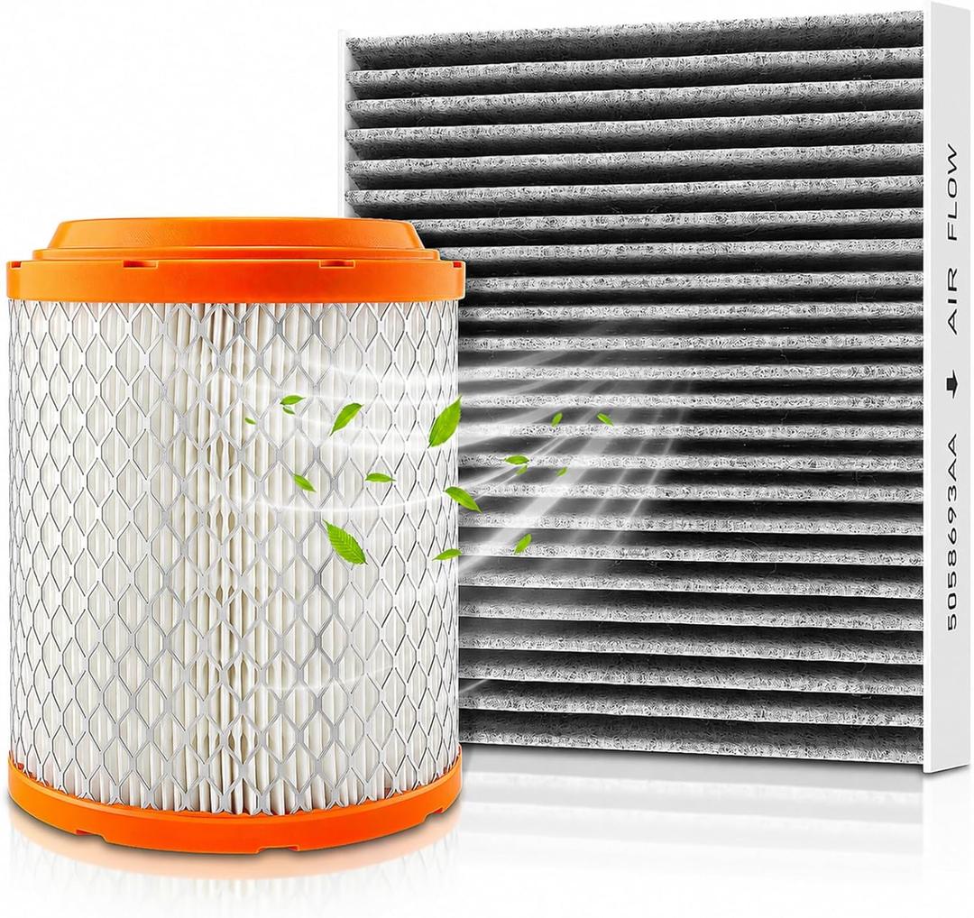 CA11048 Cabin and Engine Air Filter Fit for Jeep Compass Patriot 2.0L 2.4L 2011-2016 for Dodge Caliber 2.0L 2011-2012 Replace 4593914AB 5058693AA