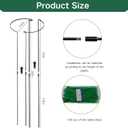 30in Tall Heavy-Duty Plant Support Stakes, 6 Pack Adjustable Peony Cages & Supports for Outdoor Plants, Large Garden Plant Stakes for Peony, Tomato, Hydrangea with Extension Stakes