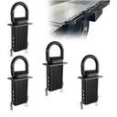 4-Pcs 5/8" Heavy Duty Removable Stake Pocket D Ring Fit for Utility Flatbed Trailers Trucks with Standard 2" x 4" Stake Pockets 15000 lbs D-Ring Tie Down Cargo Trucks 4PCS Black