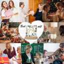 YAANUNULU Christmas JOY Pinecone Pattern Indoor Decorations for Home Office Desk Livingroom Fireplace, Merry Christmas Acrylic Heart Shaped Gifts for Women Wife Friends, Winter Holiday Home Decor