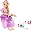 Disney Princess Rapunzel Doll Playdate 32 Tall & Poseable, My Size Articulated Doll in Purple Dress, Comes with Brush to Comb Her Long Golden Hair, Flower Garland Hairband & Hair Pins
