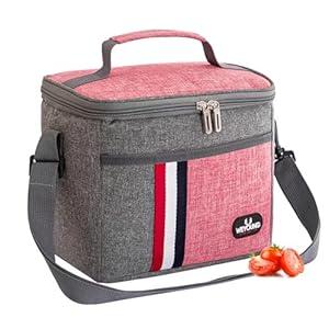 MOJMBSBY Insulated Lunch Bag for Women Men - Reusable Lunch Box Durable Waterproof Leakproof Cooler Lunch Tote Pail - Leakproof Soft Cooler Lunch Tote for Office Work Office Beach