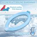 SCENEREAL 2 Pack Dog Cooling Collar Bandanas, Instant Chill Out Pet Neck Wraps for Hot Weather Summer, Heat Relief Prevent Sunstroke Essentials for Small Medium Large Dogs, Blue Footprint&Lake Green M