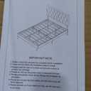 King Platform Bed Frame with Storage Space, Fabric Upholstered Headboard, Fully Upholstered Mattress Foundation, No Box Spring Needed, Noise-Free, Easy Assembly, Beige (Beige [diamond Version])