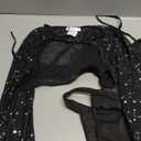 Avidlove Rave Outfits for Women Festival Sexy Lingerie Bodysuit Buckle Shrug Crop Top Set S