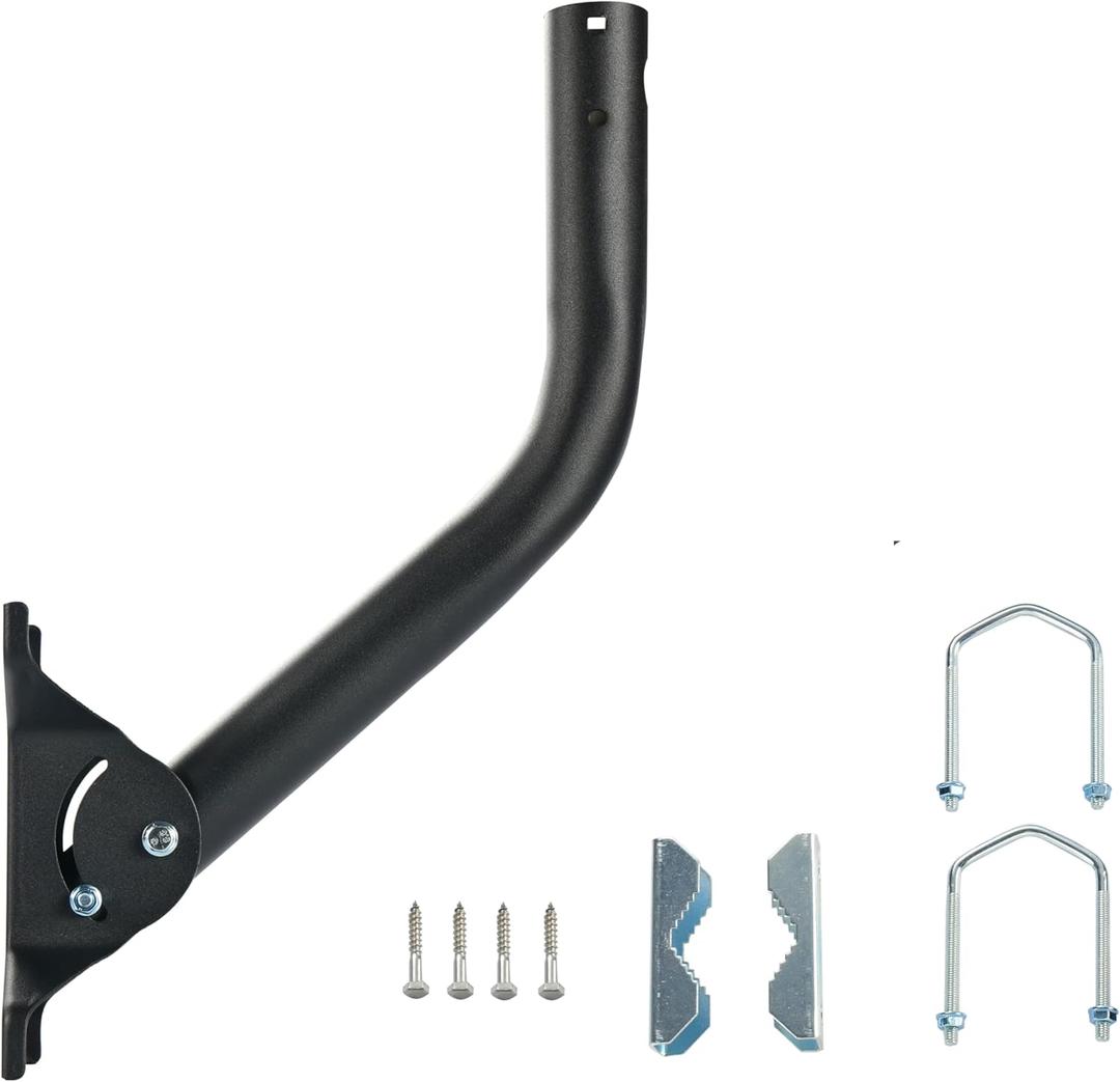 CEKAY Heavy Duty Universal Mounting Pole with Clamp U-Bolt Kit (1 11/16" x 17 1/4"), Adjustable J-Pole Mast for Antennas, Starlink, Satellite, Weather Station, Wall, Roof or Pipe Mounting