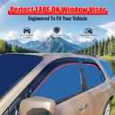 Window Visor Compatible with 2001-2006 Acura MDX, Acrylic Smoke Tinted & Semi-Transparent Sun Rain Wind Guards Shield Vent by IKON MOTORSPORTS, 2002 2003 2004 2005