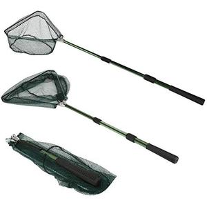 RESTCLOUD Fishing Landing Net with Telescoping Pole Handle, Fishing net Freshwater for Kids Men Women, Extend to 40-63 Inches