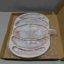 Sliner Fall Harvest Large Pumpkin Wooden Serving Platter 15x12 Inch Rustic Pumpkin Cheese Snack Fruit Meat Board Rustic Angle Shape Charcuterie Board Sectional Dish Plate for Thanksgiving (Grey White)