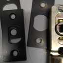 Amazon Basics Front Door Lock Set, Handleset with Tulip Knob, Level Door Handle, Exterior, Single Cylinder, Matte Black, 1-Pack