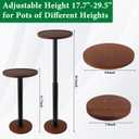 LUTTY 2Set Wooden Adjustable Plant Risers for Inside Pot,17.7-29.5 inches Tall Tapered Plant Riser Fill Bottom of Tall Flower Pots and Large Plants Containers, Rise Filler Riser of Flower Pots