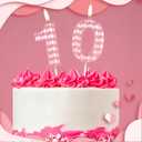 Pink 13th Birthday Candles,Diamond Design 3D Number 13 Birthday Candle,Happy 13th Birthday Cake Topper Decorations for Girls Women Birthday Anniversary Wedding Party Celebration Supplies