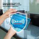 Travelon World Travel Essentials Set of 2 Currency and Passport Organizers (Set of 2: Small (6.5" x 4.75"), Large (7.75" x 5"), Peacock Teal)