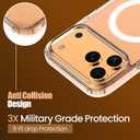 CPHUSA Protective Case Compatible for iPhone 17 Pro | TPU + Acrylic Hybrid | Military-Grade Drop Protection | Shock Absorption | Slim Profile | Textured Grip | Wireless Charging | Clear