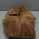 FLAVOR Men's Classic Leather Jacket Suede Winter Coat with Removable Collar (X-Large, Brown)