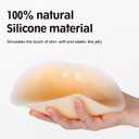 1 Pair Silicone Butt Pads for Women Reusable Adhesive Fake Buttocks Pad Skin Color Padded Hip Pad for Flat Buttocks (Beige)