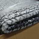 8x10 Braided Print Area Rug Washable Rug Non Slip Farmhouse Rustic Floor Carpet Boho Dining Room Throw Carpet Modern Geometric Floor Cover Bohemian Border Rug for Living Room Bedroom, Grey