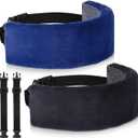 2 Pcs Travel Pillow for Sleeping Airplane Headrest Airplane Head Strap Sleeper Pillow Travel Head Sleep Support Band with 2 Extension Straps for Car Plane Travel(Gray, Blue)