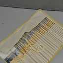 Paint Brushes Set of 24 Pieces Wooden Handles Brushes with Canvas Brush Case, Professional for Oil, Acrylic and Watercolor Painting