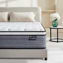 Vipcute Queen Mattress, 12 Inch Queen Size Mattresses, 12 Inch Hybrid Pocketed Coil Mattress in a Box with Gel Memory Foam, Medium Firm
