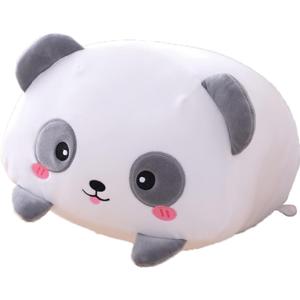 Cute Plush Panda Stuffed Squishy Animal Panda Cylindrical Body Pillow,Super Soft Hugging Toy Pillow Kids Kawaii Pillow Gifts for Bedding Decor or Home Decor 8-Inch