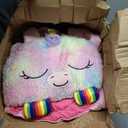 Happy Nappers 2-in-1 Pillow & Sleepy Sack Rainbow Unicorn 54x20 Medium
Medium 54 x 20 inch plush animal character sack, machine washable soft material, ideal for sleepovers and camping trips