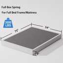 Bedsnus Full Size Box Spring and Cover Set, 9 Inch High Profile Metal BoxSpring, Heavy Duty Structure Mattress Foundation, Noise Free, Non-Slip, Easy Assembly