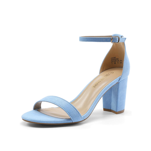 DREAM PAIRS Women's Chunk Low Heel Pump Sandals 7