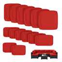 14-Piece Patio Cushion Covers Replacement with Zipper for Sectional Sofa Set, Slipcovers for Outdoor Cushions Red
), Square 28x28 inches(6 Pieces), Big Rectangle 27x16 inches (6 Pieces), Small Rectangle 24x16 inches (2 Pieces)