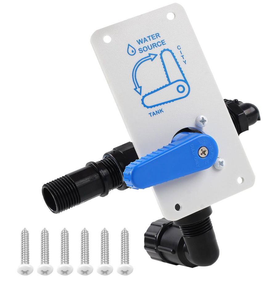 008-00004 RV Water Fill diverter Valve for Diverting Fresh Water Between Tank and City Water Supply, Max Pressure 125 PSI, Can be Used with RV Winterizing Diverter Valve 1457 Models