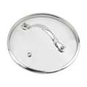 Risbay Universal Lids for Pots, Pans and Skillets, 6 Inch Pan Lid, Round Tempered Versatile Glass Pot Lids, Replacement Pan Cover for Wok, Frying, Crock Pot Lid Type-2, 1 PCS(Silver)