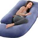 Pregnancy Pillow,57 inches U Shaped Maternity Pillow with Removable Cover Full Body Pillow Support for Back, HIPS, Legs, Belly