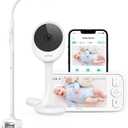 NETVUE Peekababy Baby Camera Monitor Video - Baby Monitor with Camera and Audio, 5" Display, 2-Way Talk, 4 in 1 Bracket Meets The Needs in All Scenarios, Smart Phone App, Cry Detection