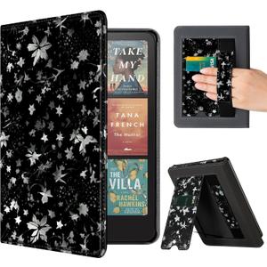 CoBak Stand Case for 7" Kindle Paperwhite 12th Gen 2024 and Kindle Colorsoft with Hand Strap - Compatible with iPhone MagSafe, for Samsung/Belkin/Anker Wireless Charging Pads, Durable, Auto Sleep Wake (*Upgraded Baby Star)
