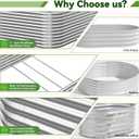 2 Pack Tall 8x4FT Raised Beds for Gardening, Corrugated Galvanized Steel Raised Garden Bed, Outdoor Metal Above Ground Garden Bed for Vegetables and Flowers-8x4x1.5FT, 8x4FTx1.5FT