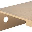 4 x Richelieu Hardware BP989880CHBRZ Lincoln Collection 3 1/8-inch (80 mm) Center-to-Center Brushed Champagne Bronze Modern Cabinet and Drawer Edge Pull Handle for Kitchen, Bathroom, and Furniture