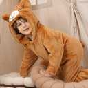 Baby Boys Girls Christmas Snowman Onesie Fleece Reindeer Hoodied Romper 6M - 2T (12-18 Months, Brown | Bear)